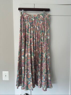 Saloni Kim Pleated Midi Skirt. Size 6.